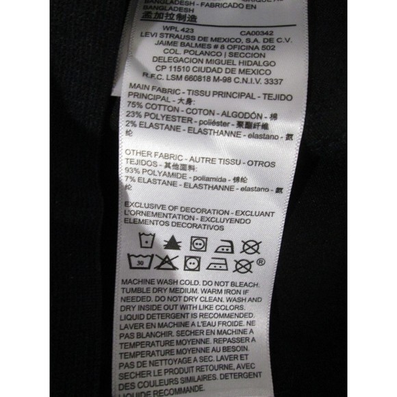 Levi's Signature Maternity Black XL Jean Panel Cotton Blend NWT B20-238 - Picture 7 of 10